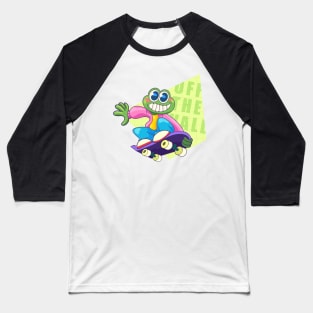 Frog on skateboard Baseball T-Shirt